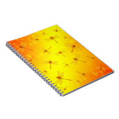 Carnet Des libellules jaunes dorées volent, (Côté Droit)