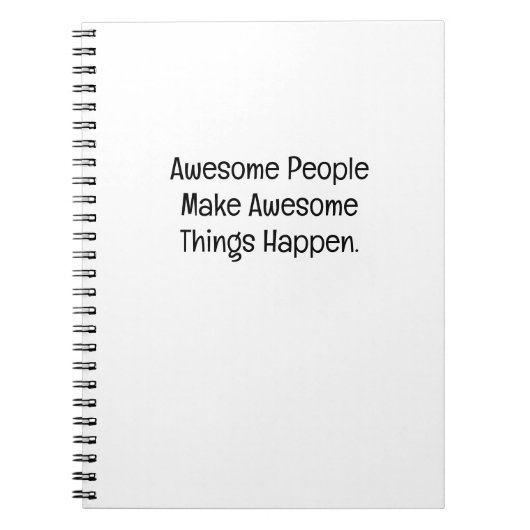 Carnet Des personnes formidables font arriver des choses  (Devant)