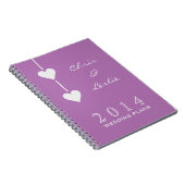 Carnet des plans de mariage de texte, d'année et d (Côté Droit)