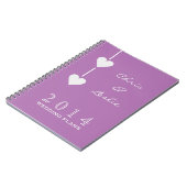 Carnet des plans de mariage de texte, d'année et d (Côté gauche)
