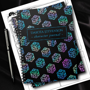 Carnet Dés RPG Caractère du joueur de plateau de Imagin