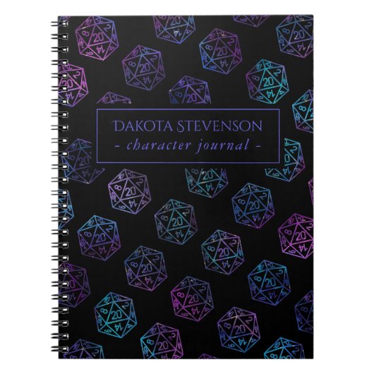 Carnet Dés RPG | Caractère du joueur de table Nebula Imag (Devant)