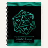 Carnet Dés RPG | Emerald Tabletop PnP Gamer Graph Papier (Devant)