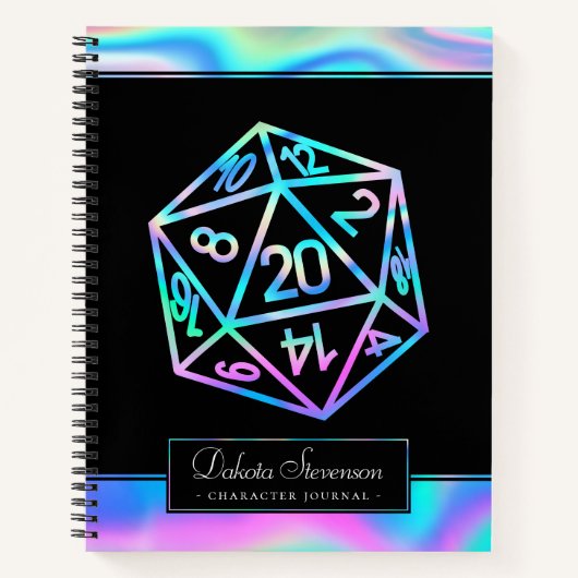 Carnet Dés RPG | Papier graphique Holo Imaginaire Tableto (Devant)