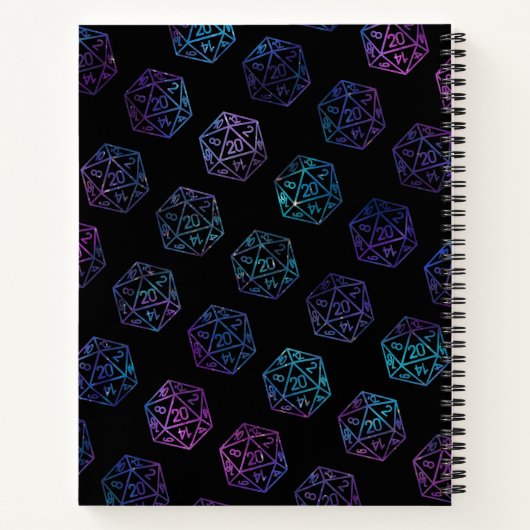 Carnet Dés RPG | Papier graphique Nebula Tabletop PnP Gam (Dos)