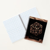 Carnet Dés RPG | Papier graphique PnP Tabletop en cuivre (Intérieur)