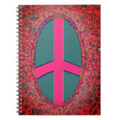 Carnet des signes de paix rose psychédélique (Devant)