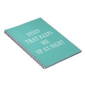 Carnet Des trucs qui me maintiennent debout la nuit (Côté Droit)