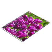 Carnet Des tulipes lilas lumineuses par jour ensoleillé (Côté gauche)