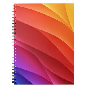 Carnet Des vagues de spectre. couleur de fond colorée Abs