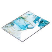 Carnet Des vagues d'océan doré. Image abstraite et lumine (Côté gauche)