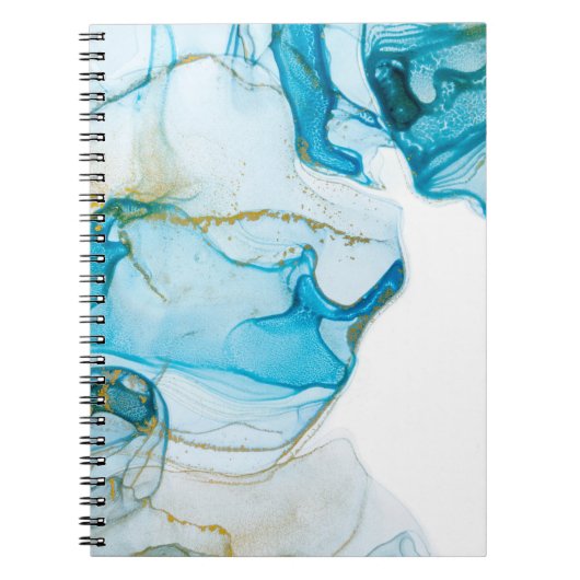 Carnet Des vagues d'océan doré. Image abstraite et lumine (Devant)