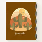Carnet Désert de cactus avec soleil (Dos)