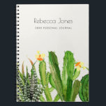 CARNET DÉSERT MODERNE CACTUS JARDIN FLEURI COULEUR D'EAU<br><div class="desc">Si vous avez besoin d'une personnalisation ou d'autres éléments correspondants,  n'hésitez pas à me contacter à l'adresse yellowfebstudio@gmail.com</div>