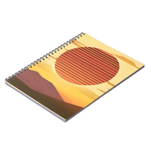 Carnet Desert Sunset Rust Orange et Brown (Côté gauche)