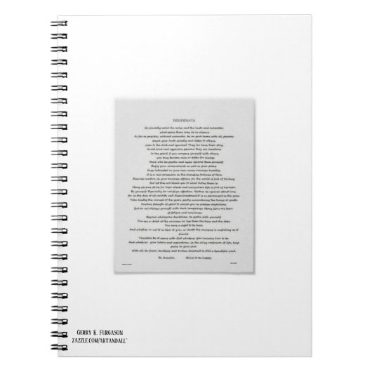 CARNET DESIDERATA (Devant)