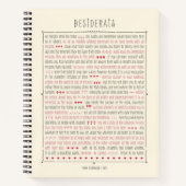 Carnet Desiderata - Personnalisé (Devant)