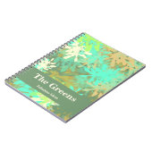 Carnet Design abstrait Feuille vert moderne (Côté gauche)