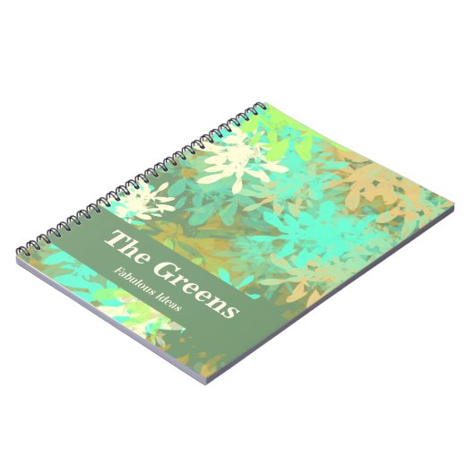 Carnet Design abstrait Feuille vert moderne (Côté gauche)