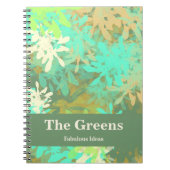 Carnet Design abstrait Feuille vert moderne (Devant)