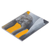 Carnet design avec éléphant et enfant (Côté gauche)