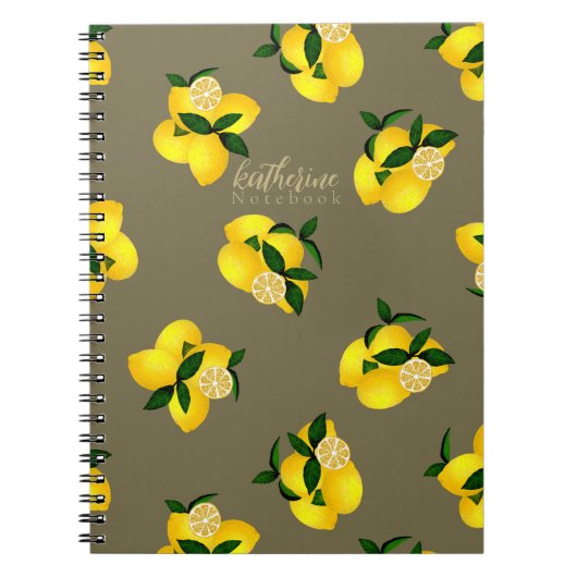 Carnet Design chic citron vert (Devant)
