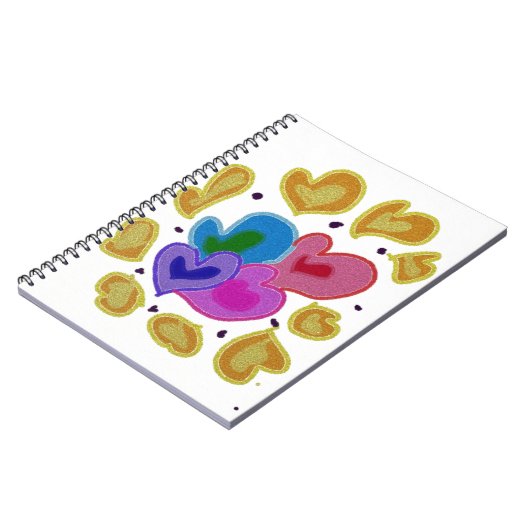 Carnet Design Coeur coloré (Côté gauche)