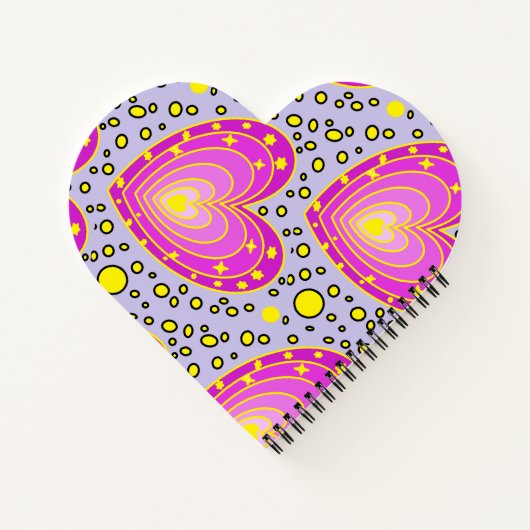 Carnet Design Coeur coloré (Dos)