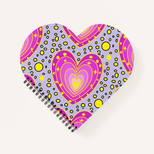 Carnet Design Coeur coloré (Devant)