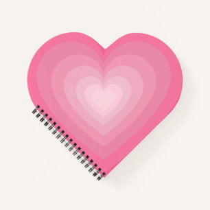 Carnet Design Coeur rose Gradient - Pastel Pink Love Sign