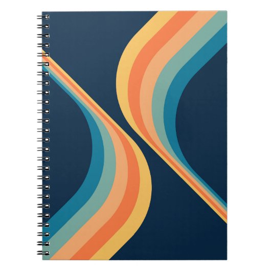 Carnet Design coloré d'ailes de style rétro (Devant)