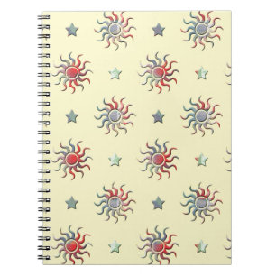 Carnet Design coloré soleil et étoiles