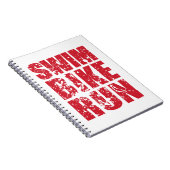 Carnet Design cool de triathlon (Côté Droit)