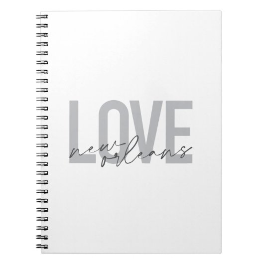 Carnet Design cool simple, urbain et moderne Aimer La Nou (Devant)