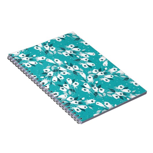 Carnet Design d'art botanique Motif élégant à la fleur de (Côté Droit)