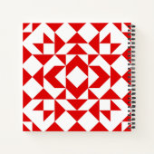 Carnet Design d'art géométrique vintage Red Christmas (Dos)