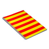 Carnet Design de bandes rouge et jaune (Côté Droit)