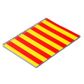 Carnet Design de bandes rouge et jaune (Côté gauche)