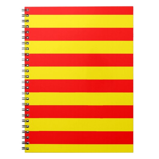 Carnet Design de bandes rouge et jaune (Devant)