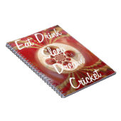 Carnet Design de boules de cricket rouge (Côté Droit)