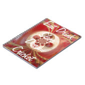 Carnet Design de boules de cricket rouge (Côté gauche)