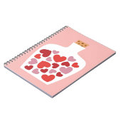 Carnet Design de carte de Saint-Valentin (Côté gauche)