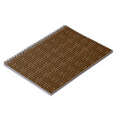 Carnet Design de clé grecque - chocolat noir (Côté gauche)
