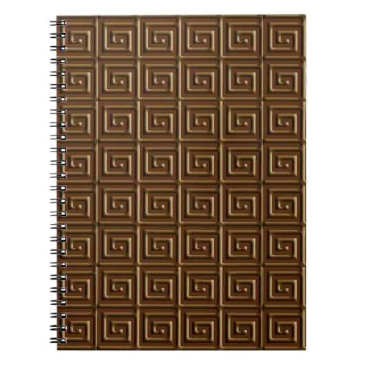 Carnet Design de clé grecque - chocolat noir (Devant)