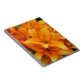 Carnet design de fleurs de lys orange (Côté Droit)