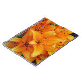 Carnet design de fleurs de lys orange (Côté gauche)