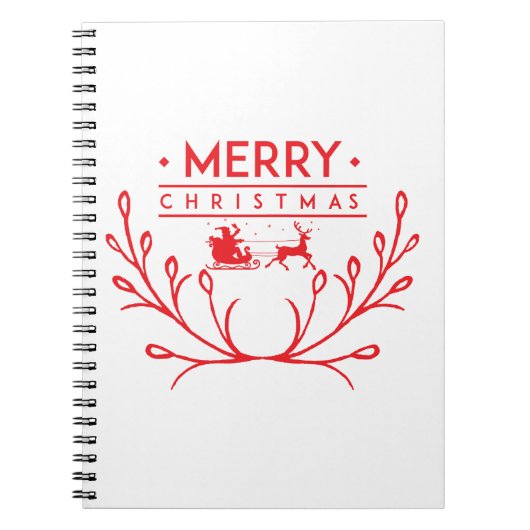 Carnet Design de Noël avec rennes (Devant)