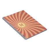 Carnet Design de solarium de style rétro rose et orange (Côté Droit)