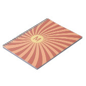 Carnet Design de solarium de style rétro rose et orange (Côté gauche)