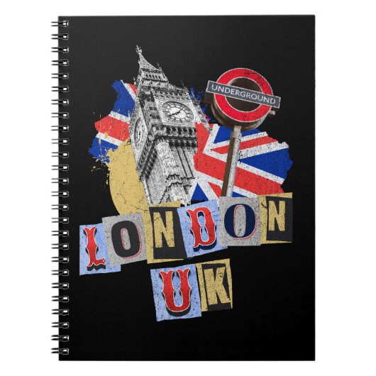 Carnet Design de style rétro à Londres (Devant)